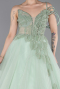 Robe de Soirée Longue Menthe ABU6113