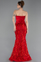 Robe de Soirée Longue Rouge ABU6114