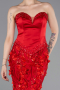 Robe de Soirée Longue Rouge ABU6114