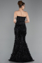Robe de Soirée Longue Noir ABU6114