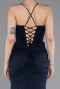 Robe de Soirée Longue Bleu Marine ABU6115