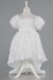 Robe de Soirée Enfants Devant Court Dos Long Blanc ABO134
