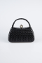 Sac de Soirée Luxe Cuir Noir KC752