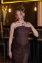 Robe de Soirée Longue Dantelle Brun ABU6089