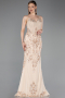 Robe De Fiançailles Grande Taille Longue Or ABU6132