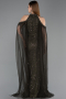 Robe de Soirée Longue Perlé Kaki ABU6117