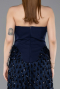 Robe de Soirée Longue Squameuse Bleu Marine ABU6124