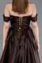 Robe De Soirée Satin Longue Brun ABU5530