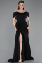 Robe de Soirée Longue Noir ABU6126
