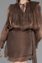 Robe de Cérémonie Mini Mousseline Brun ABK2617