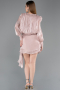 Robe de Cérémonie Mini Mousseline Poudre ABK2617