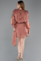 Robe de Cérémonie Mini Mousseline Marron Clair ABK2617