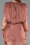 Robe de Cérémonie Mini Mousseline Marron Clair ABK2617