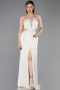 Robe de Soirée Longue Beige ABU6127