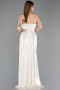Robe de Soirée Longue Beige ABU6127