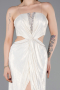 Robe de Soirée Longue Beige ABU6127