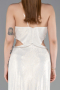 Robe de Soirée Longue Beige ABU6127