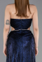 Robe de Soirée Longue Bleu Marine ABU6127