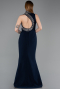 Robe Queue de Poisson Longue Bleu Marine ABU6128
