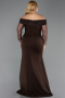 Robe Grande Taille Longue Brun ABU6103