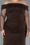 Robe Grande Taille Longue Brun ABU6103