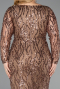 Robe Grande Taille Longue Squameuse Cuivre ABU5937