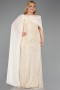 Robe De Soirée Grande Taille Perlé Longue Or ABU5819