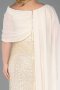Robe De Soirée Grande Taille Perlé Longue Or ABU5819