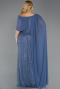 Robe De Soirée Grande Taille Perlé Longue Indigo ABU5819