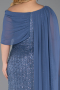 Robe De Soirée Grande Taille Perlé Longue Indigo ABU5819