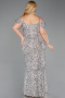 Robe De Soirée Grande Taille Longue Beige ABU5232