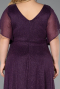 Robe De Invitation Grande Taille Midi Violet ABK2622