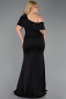 Robe de Soirée Grande Taille Longue Noir ABU6121