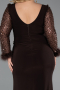 Robe De Soirée Grande Taille Longue Brun ABU2976