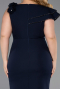 Robe De Invitation Grande Taille Midi Bleu Marine ABK2618