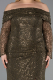 Robe Grande Taille Longue Squameuse Kaki ABU6137