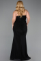 Robe De Soirée Grande Taille Longue Noir ABU6097