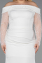 Robe Grande Taille Longue Blanc ABU6103