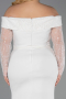 Robe Grande Taille Longue Blanc ABU6103