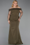 Robe Grande Taille Longue Kaki ABU6103