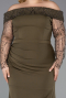 Robe Grande Taille Longue Kaki ABU6103