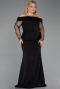 Robe Grande Taille Longue Noir ABU6103
