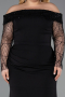 Robe Grande Taille Longue Noir ABU6103