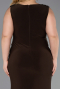 Robe De Soirée Grande Taille Longue Brun ABU2854