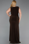 Robe De Soirée Grande Taille Longue Brun ABU2854