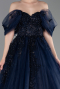 Robes De Soirée Grande Taille Longue Bleu Marine ABU3623