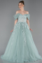 Robes De Soirée Grande Taille Longue Menthe ABU3623