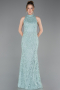 Robe De Soirée Longue Menthe ABU4791