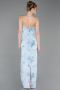 Robe De Soirée Squameuse Longue Bleu clair ABU5713