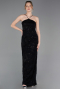 Robe De Soirée Squameuse Longue Noir ABU5713